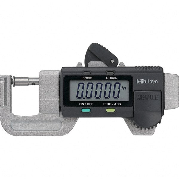 Mitutoyo - Electronic Thickness Gages Minimum Measurement (mm): 0.00 Minimum Measurement (Decimal Inch): 0.0000 - First Tool & Supply