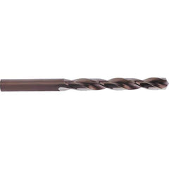 Guhring - 7/32" 135° Cobalt Jobber Drill - Bronze Oxide Finish, Right Hand Cut, Parabolic Flute, Straight Shank, 93mm OAL, Split Point - First Tool & Supply