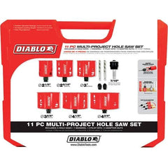 Freud - Hole Saw Kits Minimum Saw Diameter (Inch): 2-1/8 Maximum Saw Diameter (Inch): 4-3/4 - First Tool & Supply