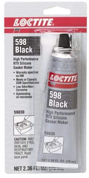 Loctite - 70ml High Performance RTV Silicone Gasket Maker - -75 to 625°F, Black, Comes in Tube - First Tool & Supply