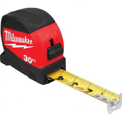 Milwaukee Tool - 30' x 1-3/16" Yellow/Black Blade Tape Measure - First Tool & Supply