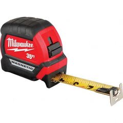 Milwaukee Tool - 35' x 1" Yellow/Black Blade Tape Measure - First Tool & Supply