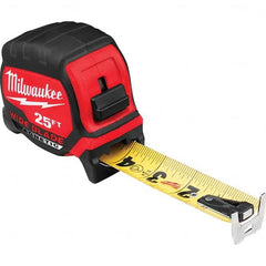 Milwaukee Tool - 25' x 1-5/16" Yellow/Black Blade Tape Measure - First Tool & Supply