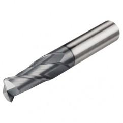 3mm Dia. x 57mm Overall Length 4-Flute 0.5mm C/R Solid Carbide SE End Mill-Round Shank-Center Cut-AlTiN - First Tool & Supply