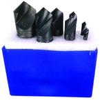 7 Pc. 100°-1/4; 3/8; 1/2; 5/8; 3/4; 1 HSS Uniflute Countersink Set - First Tool & Supply