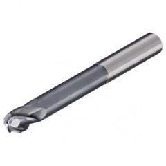 4mm Dia. - 75mm OAL - AlTiN-CBD-30°-Center Cut-Long ReachBall Nose HP End Mill-2 FL - First Tool & Supply