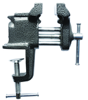 3" Light  Duty Clamp on Vise - Cast Iron - Serrated Jaws - Cast in Pipe Jaws - First Tool & Supply