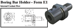 VDI Boring Bar Holder - Form E1 (Internal Coolant Flow) - Part #: CNC86 51.2520 - First Tool & Supply
