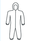 White SMMMS Coverall w/ Zipper Front, Hood, Elastic Wrists & Ankles 3XL - First Tool & Supply