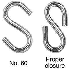 #120 ″S" Hook, Zinc Plated, 2 pieces per Bag - First Tool & Supply