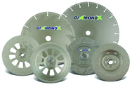 5 x 5/8-11 - 24 Grit - Diamond X Depressed Center Grinding Wheels - Type 29 - First Tool & Supply