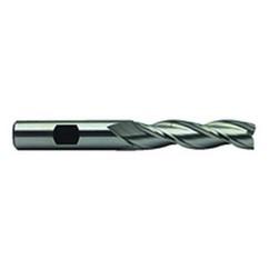 3/4 Dia. x 5-1/4 Overall Length 3-Flute Square End High Speed Steel SE End Mill-Round Shank-Center Cut-Uncoated - First Tool & Supply