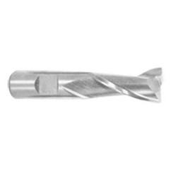 1-1/2 Dia. x 4-1/8 Overall Length 2-Flute Square End High Speed Steel SE End Mill-Round Shank-Center Cut-Uncoated - First Tool & Supply