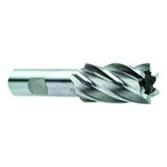 1/2 Dia. x 3-1/4 Overall Length 4-Flute Square End High Speed Steel SE End Mill-Round Shank-Center Cut-Uncoated - First Tool & Supply
