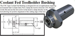 Coolant Fed Toolholder Bushing - (OD: 1-1/4" x ID: 1/2") - Part #: CNC 86-12CFB 1/2" - First Tool & Supply