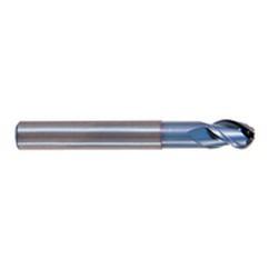 3/8" Dia. - 2-1/2" OAL - TiCN CBD-Ball Nose HP End Mill-3 FL - First Tool & Supply