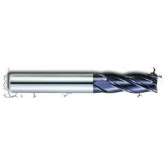 1/4" Dia. - 1" LOC - 2-3/4" OAL - .020 Radius 4 FL Carbide S/E HP End Mill-AlTiN - First Tool & Supply