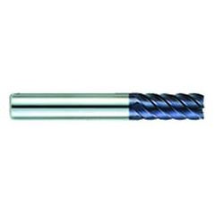 1/4" Dia. - 3/4" LOC - 2-1/2" OAL - .020 Radius 6 FL Carbide S/E HP End Mill-AlTiN - First Tool & Supply