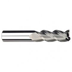 1/4" Dia. - 1-1/4" LOC - 3" OAL - .030 Radius 3 FL Carbide S/E HP End Mill-Uncoated - First Tool & Supply