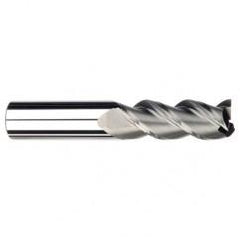 1/4" Dia. - 1-1/4" LOC - 3" OAL - .030 Radius 3 FL Carbide S/E HP End Mill-Uncoated - First Tool & Supply