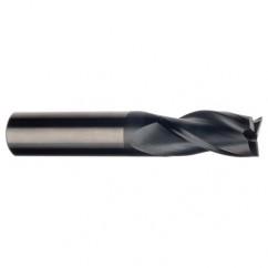 1/2 Dia. x 3 Overall Length 3-Flute Square End Solid Carbide SE End Mill-Round Shank-Center Cut-AlTiN - First Tool & Supply