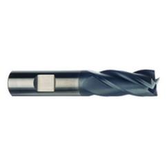 3/8 Dia. x 2-1/2 Overall Length 4-Flute .060 C/R Solid Carbide SE End Mill-Round Shank-Center Cut-AlTiN - First Tool & Supply