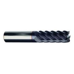 3/8" Dia. - 1/2" LOC - 2-1/2" OAL - .030 Radius 6 FL Carbide S/E HP End Mill-TiAlN-x - First Tool & Supply