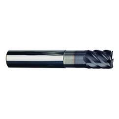 3/8" Dia. - 1/2" LOC - 2-1/2" OAL - .020 Radius 6 FL Carbide S/E HP End Mill-TiAlN-x - First Tool & Supply