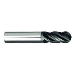 3/8" Dia. - 2-1/2" OAL - AlTiNX CBD-Ball End HP End Mill-4 FL - First Tool & Supply