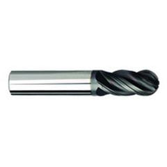 3/8" Dia. - 2-1/2" OAL - AlTiNX CBD-Ball End HP End Mill-4 FL - First Tool & Supply