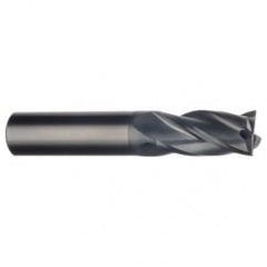 5/16 Dia. x 4 Overall Length 4-Flute Square End Solid Carbide SE End Mill-Round Shank-Center Cut-Uncoated - First Tool & Supply