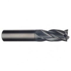 1/2 Dia. x 3 Overall Length 4-Flute Square End Solid Carbide SE End Mill-Round Shank-Center Cut-AlTiN - First Tool & Supply