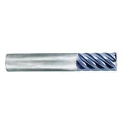 5/8" Dia. - 1-1/4" LOC - 3-1/2" OAL - .030 Radius 6 FL Carbide S/E HP End Mill-nACo - First Tool & Supply