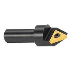 60° Point - 1/4" Min - 1/2" SH - Indexable Countersink & Chamfering Tool - First Tool & Supply