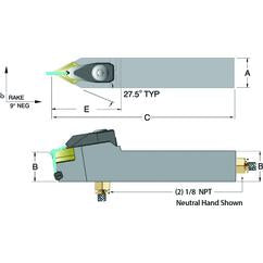 ADDPNN20-4D - 1-1/4 x 1-1/4" Neutral Toolholder - First Tool & Supply