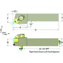 ADSRNR16-4D 1 x 1" RH Toolholder - First Tool & Supply