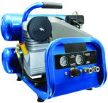 4 Gallon Twin Stack Portable Air Compressor; 2HP 115V 1PH Motor; 4.6CFM@90 PSI; 77lbs - First Tool & Supply