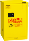 12 Gallon - All Welded - FM Approved - Flammable Safety Cabinet - Self-closing Doors - 1 Shelf - Safety Yellow - First Tool & Supply