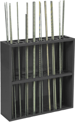 24-1/8 x 6-7/8 x 24'' - 18 Opening Threaded Rod Rack - First Tool & Supply