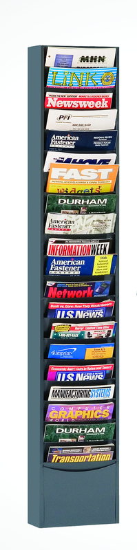 9-3/4 x 4-1/8 x 58'' - 20 Pocket Literature Rack - First Tool & Supply