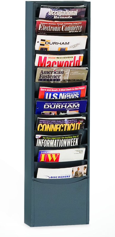 9-3/4 x 4-1/8 x 36'' - 11 Pocket Literature Rack - First Tool & Supply