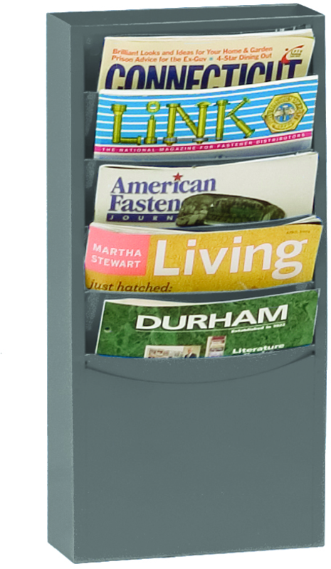 9-3/4 x 4-1/8 x 20-1/4'' - 5 Pocket Literature Rack - First Tool & Supply