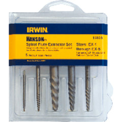 5 Pieces - Spiral Flute Screw Extractor Set - First Tool & Supply