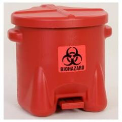 10 GAL POLY BIOHAZ SAFETY WASTE CAN - First Tool & Supply