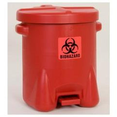 14 GAL POLY BIOHAZ SAFETY WASTE CAN - First Tool & Supply