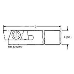 THE1616R - 16mm x 16mm SH - Mini Groove Toolholder - First Tool & Supply