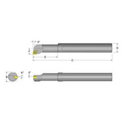 S06M-SCLPR-2 Right Hand 3/8 Shank Indexable Boring Bar - First Tool & Supply