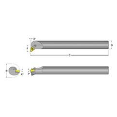 S32V-MDUNL-4 Left Hand 2" Shank Indexable Boring Bar - First Tool & Supply