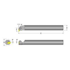 S24U-NER-3 1-1/2" SH; 14" OAL; RH- DorNotch Indexable Threading Boring Bar - First Tool & Supply