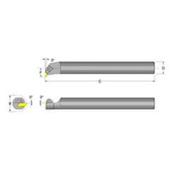 S24U-NER-3 1-1/2" SH; 14" OAL; RH- DorNotch Indexable Threading Boring Bar - First Tool & Supply